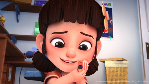 Bild 1 von 3: Jess ist begeistert von Arriettys Knet-Doppelgängerin.