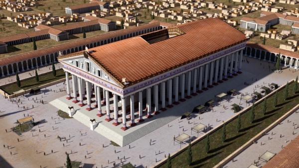 Bild 1 von 3: Verlorenes Weltwunder der Antike: Digitale Rekonstruktionen lassen den Tempel der Artemis von Ephesos wieder auferstehen.