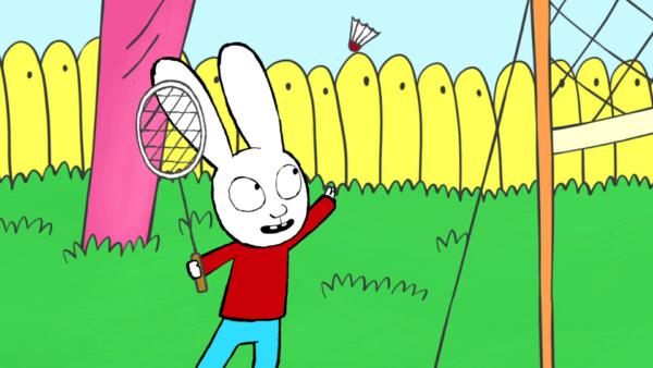 Bild 1 von 3: Simon übt immer wieder eifrig den Aufschlag. Doch so richtig will dieser ihm nicht gelingen.