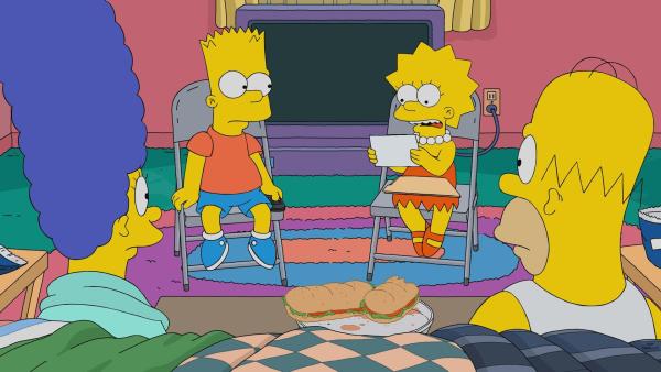 Bild 1 von 22: (v.l.n.r.) Marge; Bart; Lisa; Homer