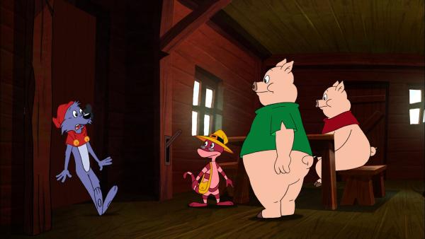 Bild 1 von 3: Der Wolf steht vor der Tür.