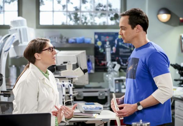 Bild 1 von 10: Amy (Mayim Bialik, l.); Sheldon (Jim Parsons, r.)