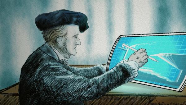 Bild 1 von 8: Im Bild: Wagner mit Tablet? Mit seinen Visionen war Wagner seiner Zeit weit voraus.