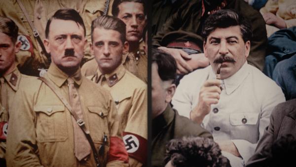 Bild 1 von 1: Sie waren zwei der schrecklichsten Diktatoren des 20. Jahrhunderts: Adolf Hitler und Josef Stalin.