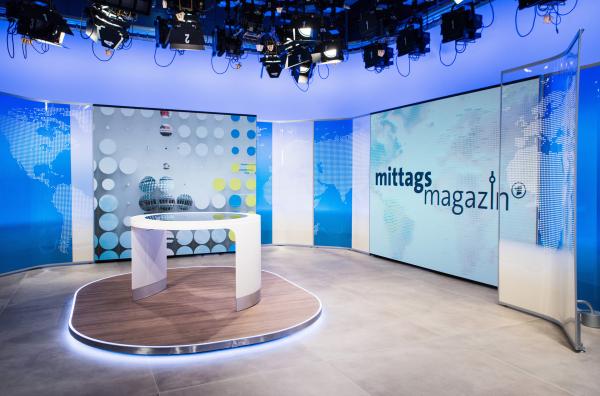 Bild 1 von 3: Das Studio des ARD-Mittagsmagazins.