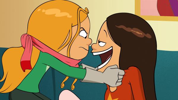 Bild 1 von 3: Marine versucht Wendy zur Vernunft zu bringen.