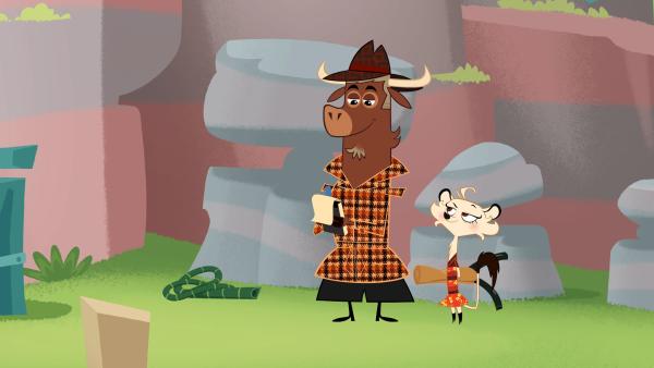 Bild 1 von 7: Sherlock Yack und Hermione rekapitulieren ihre Ermittlungen.