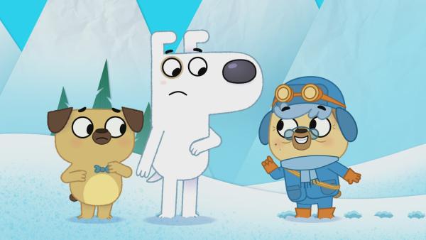 Bild 1 von 4: Im Schnee finden die drei Spuren. Ob die dem Yeti gehören?