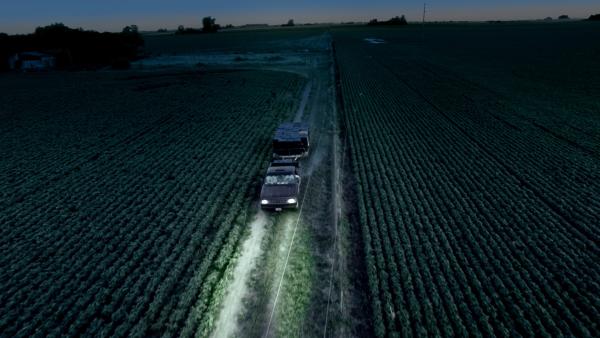 Bild 1 von 4: Die Umsiedlung der Bienenstöcke geschieht bei Nacht, da die Bienen dann ruhiger sind als tagsüber.