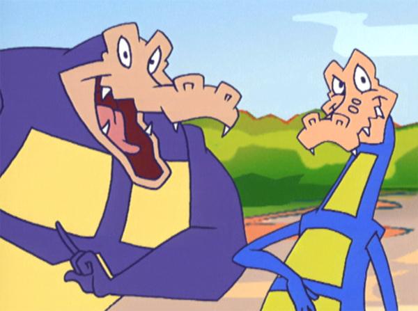 Bild 1 von 5: Ein Haufen verrückter Krokodile, unter ihnen die dicken Freunde, die sich die Großartigen Vier nennen, wehren sich mit List und Raffinesse gegen den Bau eines Touristenprojekts...