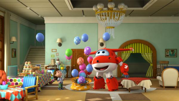 Bild 1 von 4: Luca freut sich über Jetts Hilfe bei den Vorbereitungen zum Maskenball.