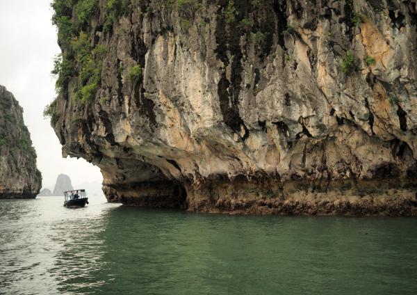 Bild 1 von 11: Das Geheimnis der Entstehung der Halong-Bucht liegt in diesen Felsformationen verborgen. Geologen erforschen deren Ursprung.