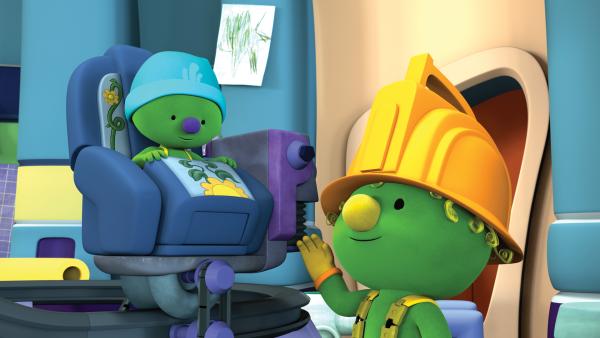 Bild 1 von 5: Flex hat Professor Gimbals Neffen eine Spaßbahn gebaut.