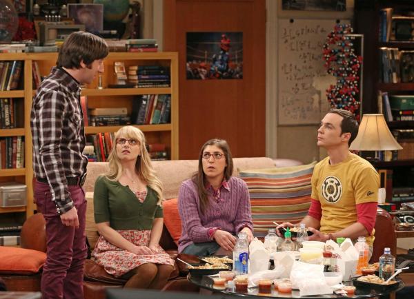 Bild 1 von 29: Sind sich nicht immer einig: Bernadette (Melissa Rauch, 2.v.l.), Howard (Simon Helberg, l.), Amy (Mayim Bialik, 2.v.r.) und Sheldon (Jim Parsons, r.) ...
