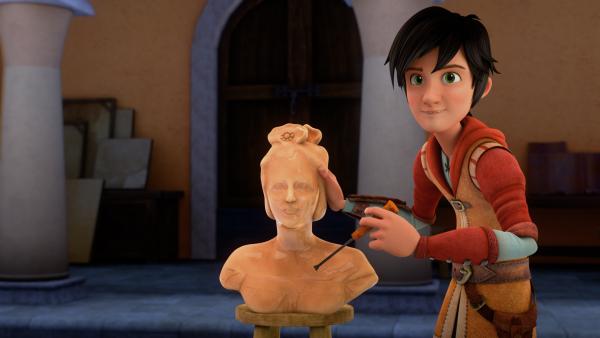 Bild 1 von 3: Leo ist auch Bildhauer.