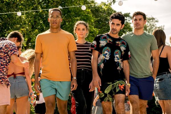 Bild 1 von 8: (v.l.n.r.) Yannick (Jerry Hoffmann); Hannah (Lea van Acken); Musti (Reza Brojerdi); Tom (Lucas Reiber)