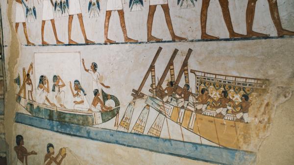 Bild 1 von 3: Die Wichtigkeit der Lebensader Nil für den Alltag der Ägypter spiegelt sich in ihrer Kunst.
