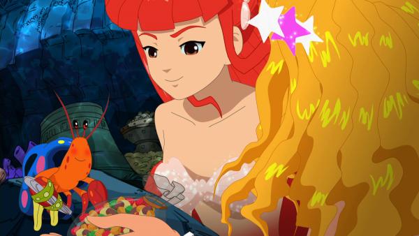 Bild 1 von 5: Rikki (li.) und Emma bringen dem verletzten Bernie ein paar Süßigkeiten. Er wird ganz rot vor Freude.