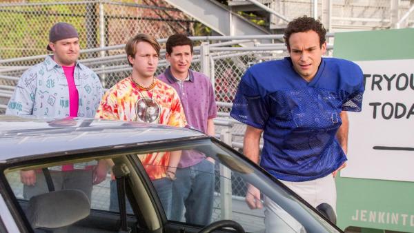 Bild 1 von 13: Im Bild (v.li.): Noah Munck ('Naked' Rob Smith), Shayne Topp (Matt Bradley), Sam Lerner (Geoff Schwartz), Troy Gentile (Barry Goldberg).