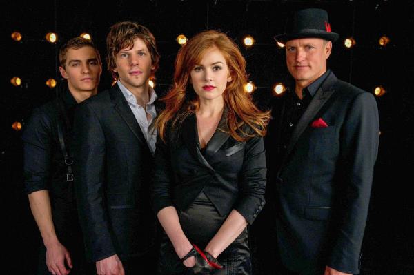 Bild 1 von 18: Im Bild: Dave Franco (Jack Wilder), Jesse Eisenberg (J. Daniel Atlas), Isla Fisher (Henley Reeves), Woody Harrelson (Merrit McKinney).