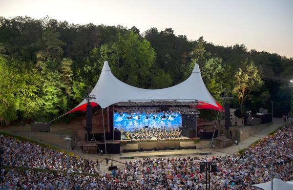 Blick auf die Waldbühne.