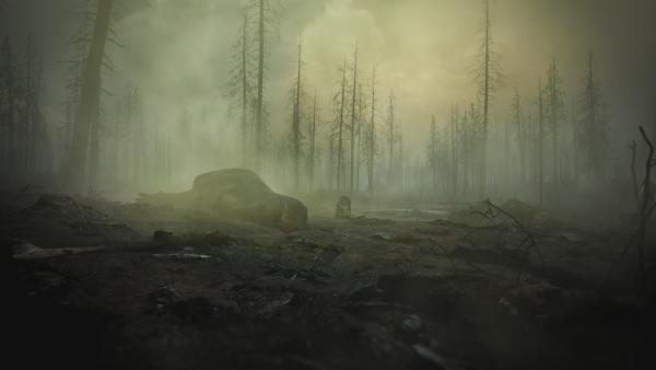 Bild 1 von 4: Vor rund 66 Millionen Jahren löscht ein Asteroideneinschlag etwa 75 Prozent aller Tierarten aus, darunter auch die Dinosaurier, und markiert damit das Ende der Kreidezeit.