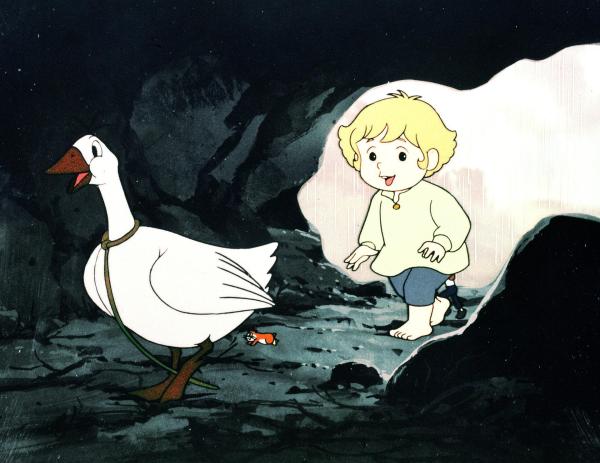 Bild 1 von 2: Im Bild: Nils und Martin bringen Olaf in eine Höhle, wo er vor dem Regen geschützt ist und auch nicht soviel anstellen kann.