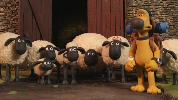 Bild 1 von 6: Bitzer hat Rucksack und Zelt gepackt, um auf der Wiese zu  campen.