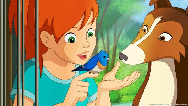 Bild 1 von 5: Zoe freut sich, dass es dem kleinen Vogel Zuli, den sie gesund gepflegt hat, wieder besser geht.