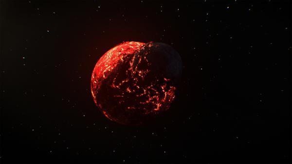 Bild 1 von 4: Vor etwa 4,5 Milliarden Jahren, kurz nach der Entstehung der Erde, könnte der Protoplanet Theia mit ihr kollidiert sein. Dabei könnte nicht nur der Mond entstanden sein, vor allem hätte Theia der Erde sehr viel Wasser hinterlassen.