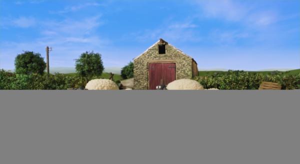 Bild 1 von 9: Die Schafe laufen davon, als seltsame Erdwälle die Wiese durchziehen.