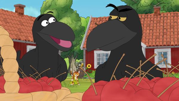 Bild 1 von 5: Die Raben haben Findus vertrieben und wollen sich nun die Kirschen schmecken lassen.