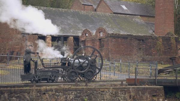 Bild 1 von 3: Der britische Erfinder und Ingenieur Richard Trevithick entwickelte im 18. Jahrhundert die ersten Dampflokomotiven.