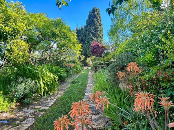 Bild 1 von 27: Im Bild: Die Villa Fort France wurde um 1930 von Lady Fortescue, erbaut. Der Garten ist in ständiger Entwicklung durch die Einführung neuer mediterraner oder exotischer Arten. In Fort France hat das Wort Artenvielfalt einen tieferen Sinn. Der Verzicht auf chemische Behandlung hat erlaubt, ein Gleichgewicht von Flora und Fauna herzustellen.