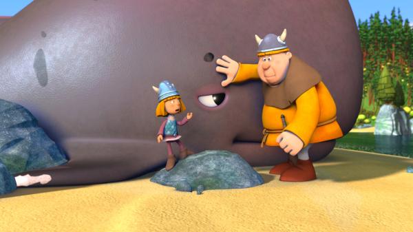 Bild 1 von 6: Der Wal muss zurück ins Wasser. Aber wie?