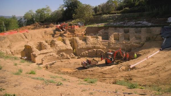 Bild 1 von 7: Im Jahr 2015 werden in der toskanischen Stadt Volterra die Überreste eines römischen Amphitheaters entdeckt.