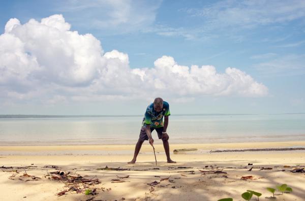 Bild 1 von 3: Hector ist Teil des Lebens auf Tiwi. Er ist wie ein Familienmitglied.