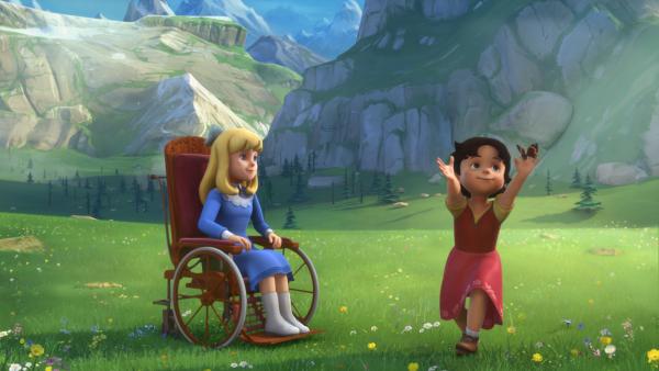 Bild 1 von 5: Heidi und Clara sind vergnügt auf der Weide.