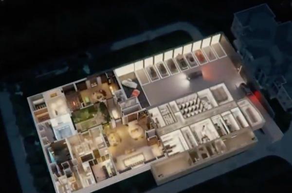 Bild 1 von 1: Hat Emmanuel Macron sich einen Bunker bauen lassen? Das russische KI-Video behauptet es ...