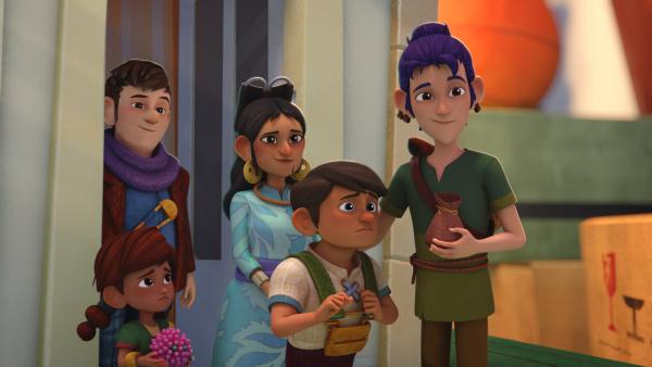 Bild 1 von 10: Bernard und die Davenports sind traurig, dass Liff sie wieder verlassen wird.© SWR/ELLIPSANIME PRODUCTIONS/BELVISION/DARGAUD MEDIA/RTBF , honorarfrei - Verwendung gemäß der AGB im engen inhaltlichen, redaktionellen Zusammenhang mit genannter SWR-Sendung und bei Nennung \