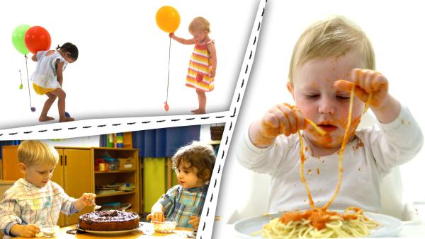 Bild 1 von 3: Spaß mit Ballons, Pasta und Kuchen