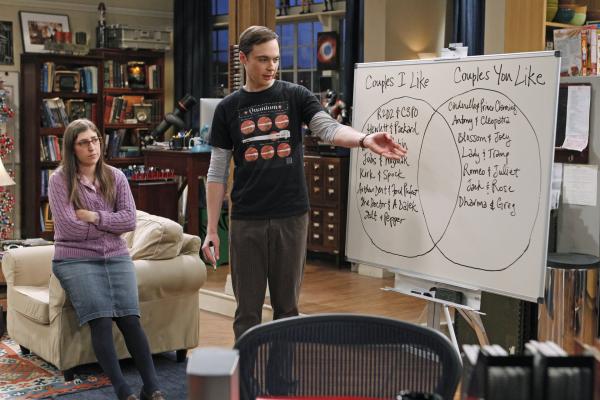 Bild 1 von 7: Amy (Mayim Bialik, l.) und Sheldon (Jim Parsons, r.) stehen vor einem Problem, denn sie können sich nicht auf ein Partnerkostüm für Halloween einigen ...