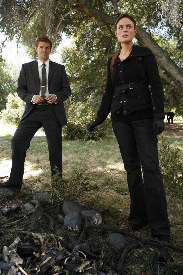 Bild 1 von 7: Booth (David Boreanaz, l.); Dr. Brennan (Emily Deschanel, r.)