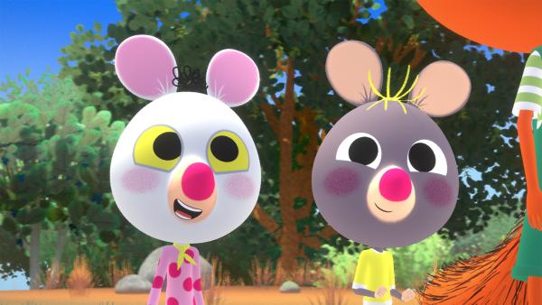 Bild 1 von 1: Ob Luzie die beiden Mäuse Polka und Hortensia überraschen kann?