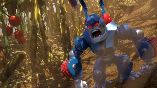 Bild 1 von 4: Was will Oranguzank in Axels Garten?