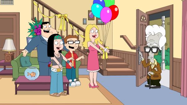 Bild 1 von 8: (v.l.n.r.) Klaus; Stan Smith; Hayley Smith; Steve Smith; Francine Smith; Roger