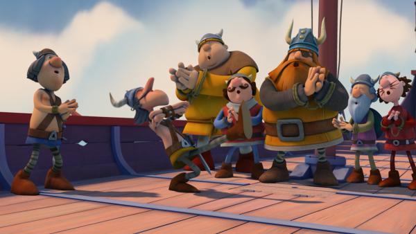 Bild 1 von 4: Wikinger und Piraten in trauter Runde.