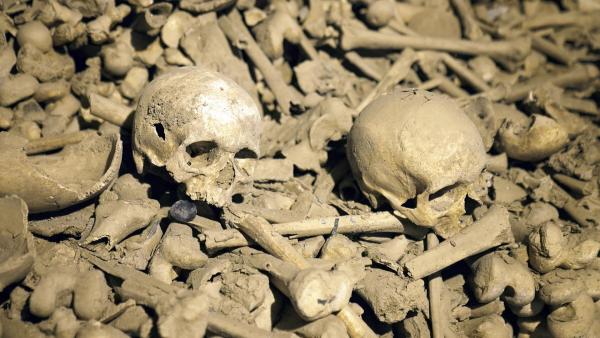 Bild 1 von 9: Im Bild: Karner. Ein Karner ist ein Beinhaus auf mittelalterlichen Friedhöfen, in dem Skelette und Knochen von Verstorbenen gelagert werden, sobald der Platz für neue Gräber benötigt wird.