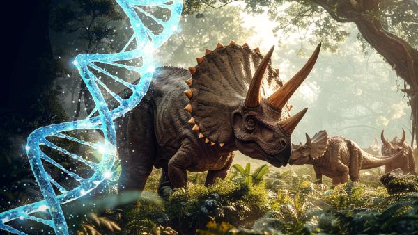 Bild 1 von 5: Als Ikone der Populärkultur hat der Triceratops unsere Vorstellung von der Welt der Dinosaurier geprägt. In Filmen und Büchern wird er oft im Kampf gegen den berüchtigten Tyrannosaurier dargestellt.