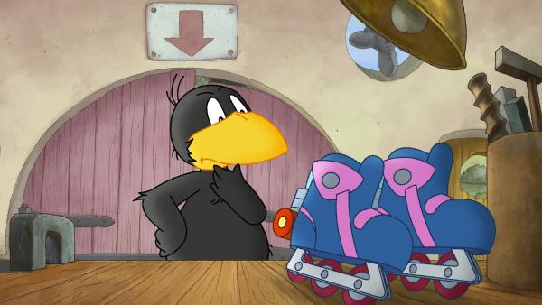 Bild 1 von 4: Nanu, denkt Socke, sind das Fritzis Rollerskates?